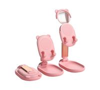 Tabletop Mobile Phone Stand, Cute Bear Mobile Phone Stand, Kawaii Foldable Props, Mobile Phone Holder for Smartphones (4-10 Inch) (pink)