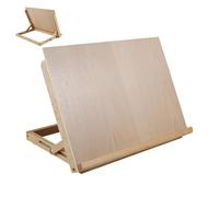 Tabletop Painting Easel - Wood 43cm, Foldable Art Stand, Adjustable Angle Design | Portable Desk Easel, Painting Supplies Organizer For Kids, Teens, Adults, Artists, Teachers, Classroom, Home