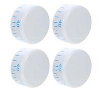 TABLETREANDS Perilla de control del termostato, perilla de control de temperatura, ABS blanco, 4 piezas, reemplazo universal para mini refrigerador y refrigerador