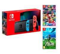 Tablets N2 + Mario Kart 8 Deluxe + Zelda: Breath of the Wild Rouge/Bleu Néon