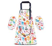 Tablier De Cuisine Pour | Bavoir À Manches Longues Ajustable Et Imperméable | Tablier De Peinture Et De Pâtisserie Pour Garçons Et Filles De 2 À 12 Ans | Idéal Pour La Cuisine, L'École Et La M, 17