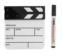 Tablilla De Directores De Cine, Acrílico Tamaño Pequeño Tablero De Claqueta Inglesa Borrado En Seco Director De Películas De Televisión Corte De Video Escena De (Pizarra Blanca y
