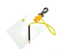 Tablón Buceo PVC 5.7x7.2in para registro Inmersión Tablón Buceo(Yellow S) | Comunicación clara bajo agua, incluye lápiz, tamaño para compacto 5x6in, ideal rápidos