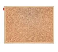 Tablón de anuncios de corcho con marco de madera de pino aua, disponible en varios tamaños, accesorios de montaje incluidos.