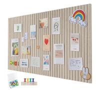 Tablón de anuncios de fieltro grande, autoadhesivo, 60 x 40 cm, con 35 agujas, tablón de notas de fieltro, tableros de notas, decoración de pared, tablero de visión para oficina, cocina, fotos, memos