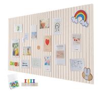 Tablón de anuncios de fieltro grande, autoadhesivo, 60 x 40 cm, con 35 chinchetas, tablón de notas de fieltro, tableros de notas, decoración de pared, tablero de visión para oficina, cocina, fotos