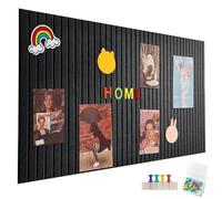 Tablón de anuncios de fieltro grande, autoadhesivo, 60 x 40 cm, tablero decorativo de fieltro, 0,9 cm de grosor, pizarra plegable para fotos, tableros de notas, tableros de anuncios, decoración de
