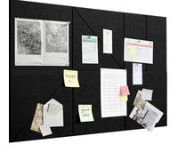 Tablón de anuncios de fieltro grande, autoadhesivo, 90 x 60 cm, tablero decorativo de fieltro, 0,9 cm de grosor, pizarra plegable para fotos, tableros de notas, tableros de anuncios, decoración de