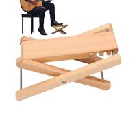 Tabouret De Guitare Pliable En Bois Avec 4 Hauteurs Réglables - Support De Pied Ergonomique Pour Guitarristes | Pour Adultes, Musicien, Studio Maison, Concerts, Pratique Confortable