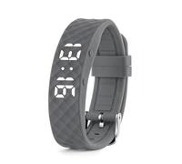 TabTime Reloj con recordatorio vibrador (Instrucciones en español): con hasta 10 alarmas personales o recordatorios de píldoras por día (Gris, Pequeño)