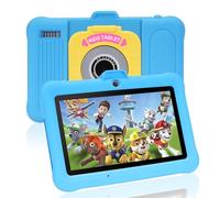 TABTIVI Tableta para niños de 7 Pulgadas, RAM 3+5 GB, ROM 64 GB (Tarjeta TF 128 GB), Android, Software para niños preinstalado, Funda Protectora Anti-rayones, Azul