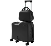 TABU Equipaje para montar con bolso de mano, Negro -, M, Estilo 2