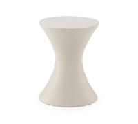 TABURETE 33X33X44 CERAMICA ESMALTE BLANCO