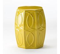 TABURETE 38X38X45 CERAMICA AMARILLO