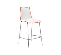 Taburete 4 Patas Sin Brazos Scab Zebra Bicolour 2561 211 Blanco - naranja