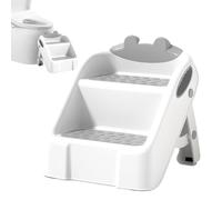 Taburete a 2 escalones, Taburete Antideslizante para niños, Taburete antivuelco para niños, Taburete Plegable a 2 escalones, diseñado para Que Puedan Llegar a los lavabos