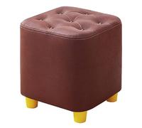 Taburete acolchado pequeño otomano de madera versátil para sofá, dormitorio y sala de estar, asiento de descanso elegante y cómodo (B 22 cm)