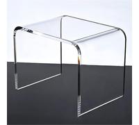 Taburete acrílico transparente, diseño antideslizante, ideal para ducha y cambio de zapatos