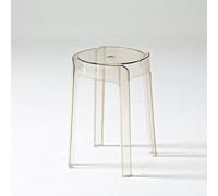 Taburete acrílico transparente, diseño apilable resistente, impermeable para baño, cocina, dormitorio, oficina en casa, asiento de comedor