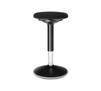 SONGMICS Taburete dinámico, Taburete Sentado de pie, Asiento de Trabajo Giratorio 360°, ergonómico, Altura Ajustable 50-65 cm, Montaje Simple, Negro OSC04BK