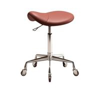 Taburete ajustable con ruedas, silla giratoria de piel sintética para peluquería, clínica y oficina en casa, soporta hasta 440 libras