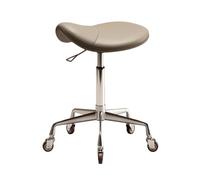 Taburete ajustable con ruedas, silla giratoria de piel sintética para peluquería, clínica y oficina en casa, soporta hasta 440 libras