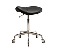 Taburete ajustable con ruedas, silla giratoria de piel sintética para peluquería, clínica y oficina en casa, soporta hasta 440 libras