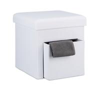 Taburete almacenaje puff organizador baúl plegable banqueta decorativa 40 l