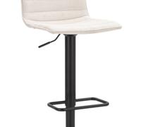 Mauro Ferretti Juego de 2 sillas de bar de tela blanca cm 43x49,5x85,6