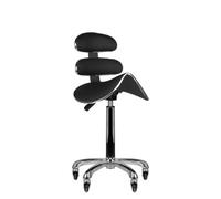 Taburete alto cosmético negro Roll Speed AM-880