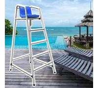Taburete Alto Escalera de Seguridad, 47.2in / 59in / 71in Alto Silla de Salvavidas de Acero Inoxidable de Servicio Pesado con Asiento cómodo, Cargas 660lbs(71in/180cm/5.9ft High)