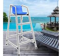 Taburete Alto Escalera de Seguridad, 47.2in / 59in / 71in Alto Silla de Salvavidas de Acero Inoxidable de Servicio Pesado con Asiento cómodo, Cargas 660lbs(59in/150cm/4.9ft High)
