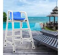 Taburete Alto Escalera de Seguridad, 47.2in / 59in / 71in Alto Silla de Salvavidas de Acero Inoxidable de Servicio Pesado con Asiento cómodo, Cargas 660lbs(47.2in/120cm/3.9ft High)
