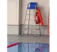 Taburete Alto Escalera para Piscina Exterior Sillas Salvavidas Altas de 180cm/5.9ft Sillas Salvavidas de Cubierta extraíbles Taburete para árbitro de observación