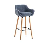 Taburete alto grant tapizado en tela 46x55x99 cm