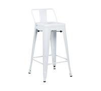 Taburete alto industrial apilable de acero thinia home
