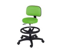 Taburete alto Kinefis Economy: Elevación a gas y altura de 59 - 84 cm con aro reposapiés y respaldo (Varios colores disponibles)