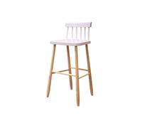 Taburete alto wooden itziar fijo blanco - conforama