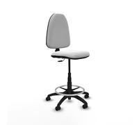Taburete Aına CP bali blanco base poliamida ruedas engomadas 50mm
