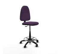 Taburete Aına CP bali morado base poliamida ruedas engomadas 50mm