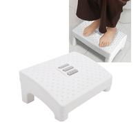 Taburete Antideslizante con Rodillo de Masaje, Reposapiés Debajo del Escritorio, Reposapiés Cómodo para Escritorio, Oficina, Hogar y Baño (WHITE)