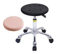 Taburete antiestático resistente con ruedas y funda de taburete para salones, spa, médico, gráficos, trabajo, masajes, belleza (18.9)