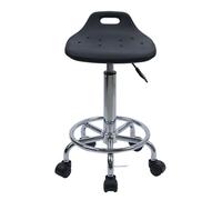 Taburete antiestático resistente con ruedas y reposapiés ajustable para salones, spa, médico, gráficos, trabajo, masajes, belleza (16.5)