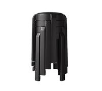 Taburete Apilable De Plástico, Taburete Apilable Redondo Portátil con Esponja De Alta Elasticidad, Taburete Sin Respaldo, Asiento For El Hogar, Jardín, Estudio(Black,4piece:30x30x68cm)