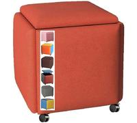 Taburete apilable para sofá, sillón, cubo, 5 en 1, combinación de asiento, taburete, taburete tapizado, baúl, banco para zapatos, taburete con ruedas, reposapiés, otomanas, sofá creativo con forma de