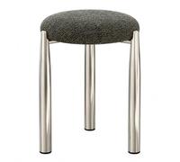 Taburete apilable para tocador, Silla Redonda Acolchada para Maquillaje con Patas de Metal.