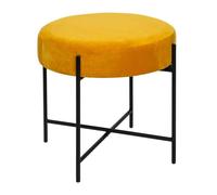 Taburete "arty" de terciopelo. color naranja. dimensiones 45,5 x 54,6cm.