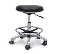 Taburete auxiliar dental con rotación de 360° y reposabrazos, taburete de piel sintética ajustable en altura para silla de dentista y uso en salón de belleza