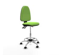 Taburete aýna as bali pistacho base cromada ruedas engomadas 50mm