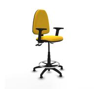 Taburete aýna as similpiel amarillo brazos 2d base poliamida topes